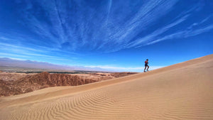 KapiK1 Expedition Co | KapiK1 Co-Founder Ray Zahab having fun on sand dunes after his mid day coffee. 